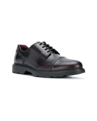 Chaussures derby en cuir marron foncé Hogan