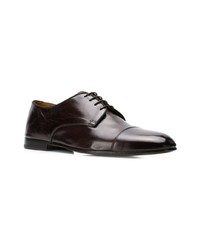 Chaussures derby en cuir marron foncé Doucal's