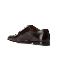 Chaussures derby en cuir marron foncé Doucal's