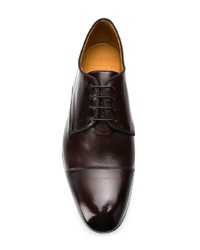 Chaussures derby en cuir marron foncé Doucal's