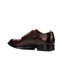 Chaussures derby en cuir marron foncé Officine Creative