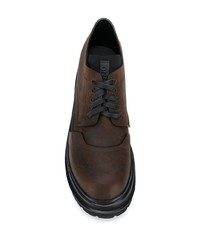 Chaussures derby en cuir marron foncé Artselab