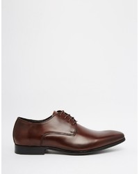 Chaussures derby en cuir marron foncé Aldo