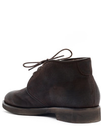 Chaussures derby en cuir marron foncé Silvano Sassetti