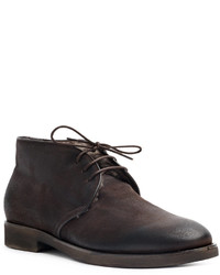 Chaussures derby en cuir marron foncé Silvano Sassetti