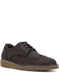 Chaussures derby en cuir marron foncé Hogan