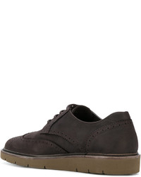 Chaussures derby en cuir marron foncé Hogan