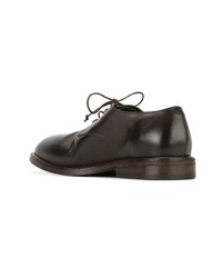 Chaussures derby en cuir marron foncé Marsèll