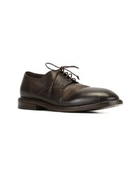 Chaussures derby en cuir marron foncé Marsèll