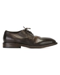 Chaussures derby en cuir marron foncé Marsèll