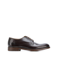 Chaussures derby en cuir marron foncé Doucal's