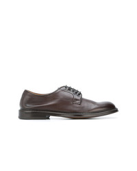 Chaussures derby en cuir marron foncé Doucal's