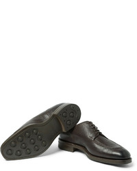 Chaussures derby en cuir marron foncé Edward Green