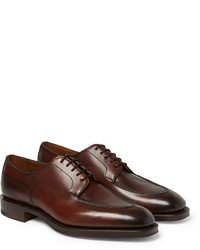 Chaussures derby en cuir marron foncé Edward Green