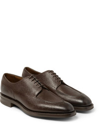 Chaussures derby en cuir marron foncé Edward Green