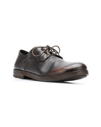 Chaussures derby en cuir marron foncé Marsèll