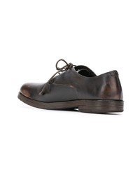 Chaussures derby en cuir marron foncé Marsèll