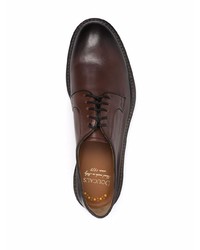 Chaussures derby en cuir marron foncé Doucal's