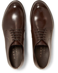 Chaussures derby en cuir marron foncé Harry's of London