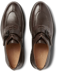 Chaussures derby en cuir marron foncé