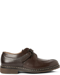 Chaussures derby en cuir marron foncé