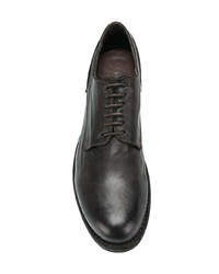 Chaussures derby en cuir marron foncé Officine Creative