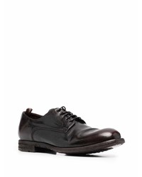 Chaussures derby en cuir marron foncé Officine Creative