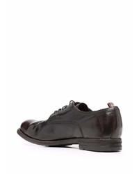 Chaussures derby en cuir marron foncé Officine Creative