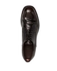 Chaussures derby en cuir marron foncé Officine Creative