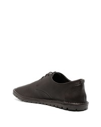 Chaussures derby en cuir marron foncé Marsèll