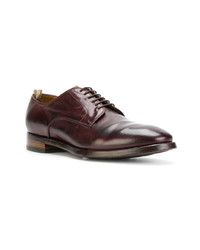 Chaussures derby en cuir marron foncé Officine Creative