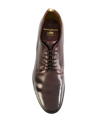 Chaussures derby en cuir marron foncé Officine Creative