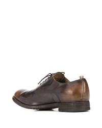 Chaussures derby en cuir marron foncé Officine Creative