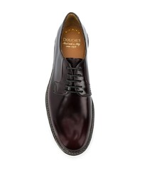 Chaussures derby en cuir marron foncé Doucal's