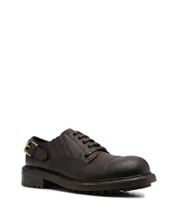 Chaussures derby en cuir marron foncé Dolce & Gabbana