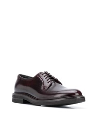 Chaussures derby en cuir marron foncé Brunello Cucinelli