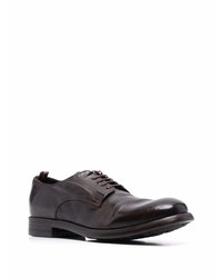 Chaussures derby en cuir marron foncé Officine Creative