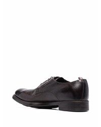 Chaussures derby en cuir marron foncé Officine Creative