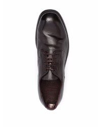 Chaussures derby en cuir marron foncé Officine Creative