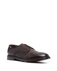 Chaussures derby en cuir marron foncé Officine Creative