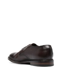 Chaussures derby en cuir marron foncé Officine Creative