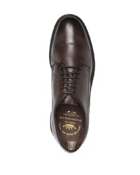 Chaussures derby en cuir marron foncé Officine Creative