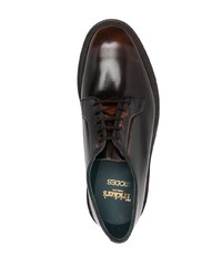 Chaussures derby en cuir marron foncé Tricker's