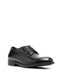 Chaussures derby en cuir marron foncé Fratelli Rossetti