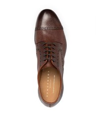 Chaussures derby en cuir marron foncé Henderson Baracco