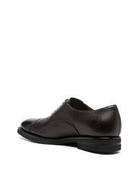 Chaussures derby en cuir marron foncé Henderson Baracco