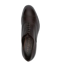 Chaussures derby en cuir marron foncé Henderson Baracco