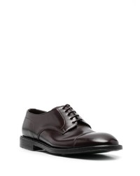 Chaussures derby en cuir marron foncé Cenere Gb