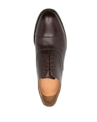 Chaussures derby en cuir marron foncé FURSAC