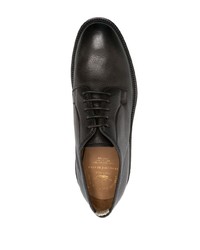 Chaussures derby en cuir marron foncé Officine Creative